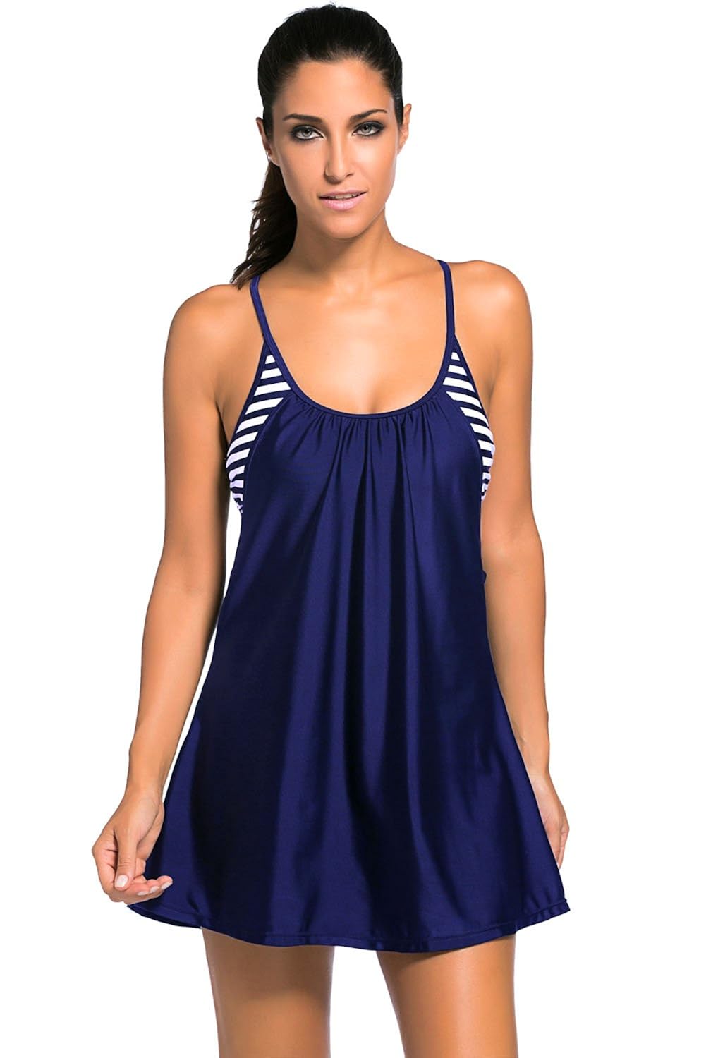 findakera by fasnoya blue layered swim dress