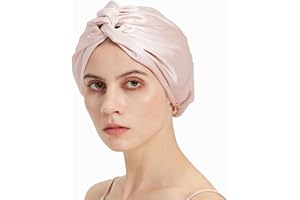LumeSilk Mulberry Silk Bonnet, Double-Layered Hair Bonnet for Sleeping Women, Pure Silk Turban, Night Sleep Cap Hair Wrap