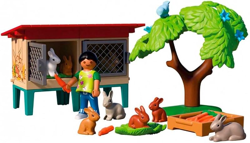 | Country | Ländlicher Kaninchenstall | Kaninchen‑Set mit Ställen, Baum, Futter & vielen Tieren | Für Kinder ab 4 Jahren | 72170