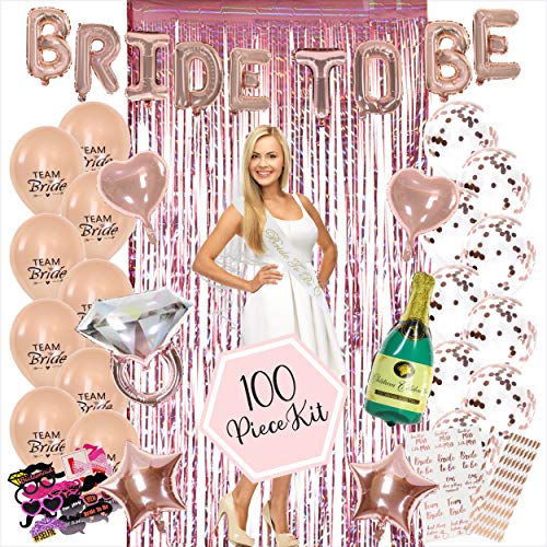 100PC Bachelorette Party Decorations Kit Bridal Shower Decor Supplies