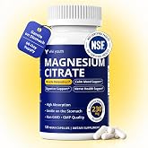VIVI Youth Magnesium Citrate 230mg Elemental 120 Capsules, 60-Day Supply | 230mg Elemental Magnesium Citrate Supports Sleep, Muscle Relaxation, Calm Mood and Digestive Ease. Vegan, Non-GMO.