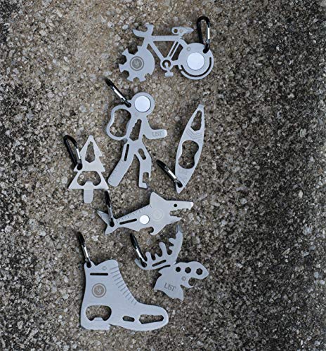 UST Stainless-Steel Tool A Long Multi-Tool Carabiner, Bicycle