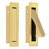 HOMOTEK Recessed Pocket Door Pull Handle, Edge