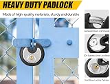 DAYGOS 70mm Stainless Disc Padlock with 3 Keys Weatherproof Heavy Duty view 6