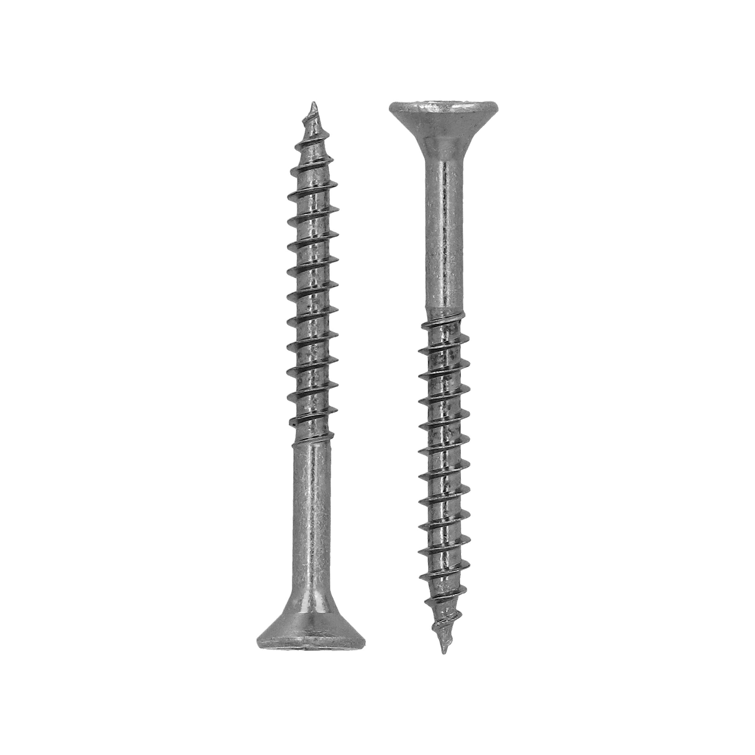 HELPMATE - Universal screws, countersunk head, 5.0x50, stainless steel A2, rustproof - 250 pieces Wood screws with PZ 2 drive and partial thread - Chipboard screws for indoor and outdoor use