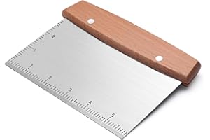 Flyisland Griddle Scraper for Blackstone, Heavy Duty Stainless Steel Grill Scraper,Dough Scraper Cutter for Bread and Pizza Cutter, Griddle Scraper Chopper Multipurpose Kitchen Utensil