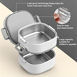 PEDECO Double Layer Kid Bento Box,removable lunch