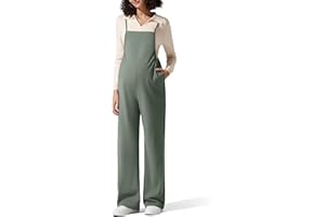 G4Free Maternity Jumpsuits Adjustable Strap Overalls Pregnancy Pants Wide Leg Rompers with Pockets