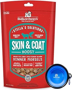 Stella & Chewy's - Stella Solutions Freeze Dried Dog Food,Snacks 13 oz Bag with Hotspot Pet Food Bowl - Made in USA