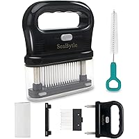 SeaBytle Meat Tenderizer, Stainless Steel 48-Blade Meat Tenderizer Needle Kitchen Tool for Steak, Chicken, Pork, Brisket, Det