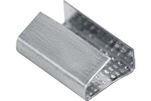 JIADIstrap Open Serrated Strapping Seals for 1/2" Polyester Poly Polypropylene Strap Pallet Banding Clips(200)