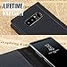 iPulse Journal for Galaxy Note 8 Genuine Leather Case Handmade Flip Wallet Case for Samsung Gallaxy Note 8 - Black