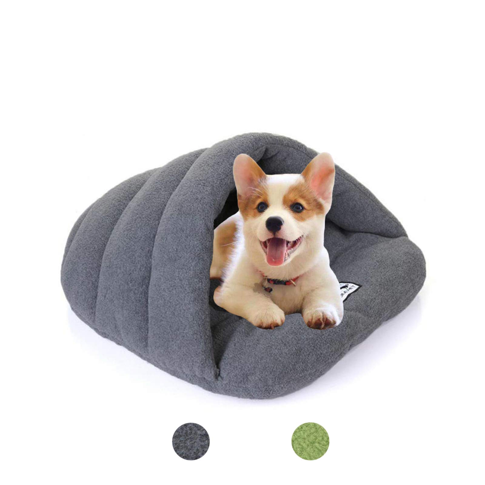BEISIJIA Pet Tent Cave Bed, Portable Soft Cozy Fleece Warm Pet Cave Nest Bed Cushion Puppy Cats Pets Caves Beds Sleeping Bag for Small Dog Cats Bunny