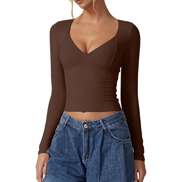 GCZREN Women Y2k Off Shoulder Cut Out Tee Shirts Slim Fit