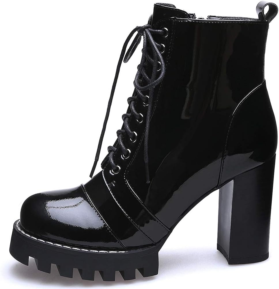high heel martin boots