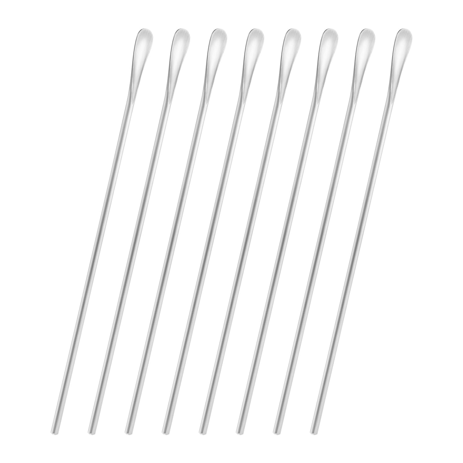 luvtree 8PCS 25.8cm Stainless Steel Stirrer Spoons – Reusable Long-Handled Coffee, Cocktail & Iced Tea Spoons. Dishwasher Safe
