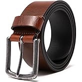 Fabio Valenti Men’s Casual Genuine Leather Jeans Belts 1 1/2" Wide Work Belt for Men