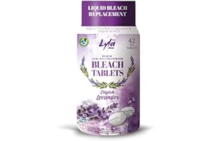 Lyla 3X Clean Ultra Max Concentrated Water Activated Bleach Tablets for Laundry and Cleaning. 42 Tablets 7.4 OZ Phosphate Fre