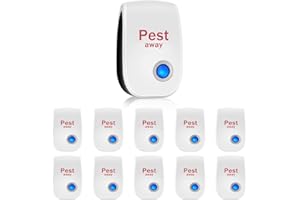 WYEWYE Ultrasonic Pest Repellent 10 Pack,Electronic Pest Repellent Plug in,Mosquito Indoor Mice Cockroach Repellent,Efficient Ant Spider Traps to Keep Bugs Ants Fleas Away from Home School Warehouse