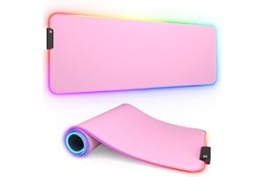 ITNRSIIET RGB Gaming Mouse Pad Full Desk XL Extended Large Gaming Mousepad 12 Lighting Modes, 30% Thicker, Big LED Desk Mat f