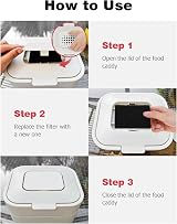 Mellbree Odour Filter for J&J Kitchen Compost Bin 10 Pack Fits Joseph Joseph view 6