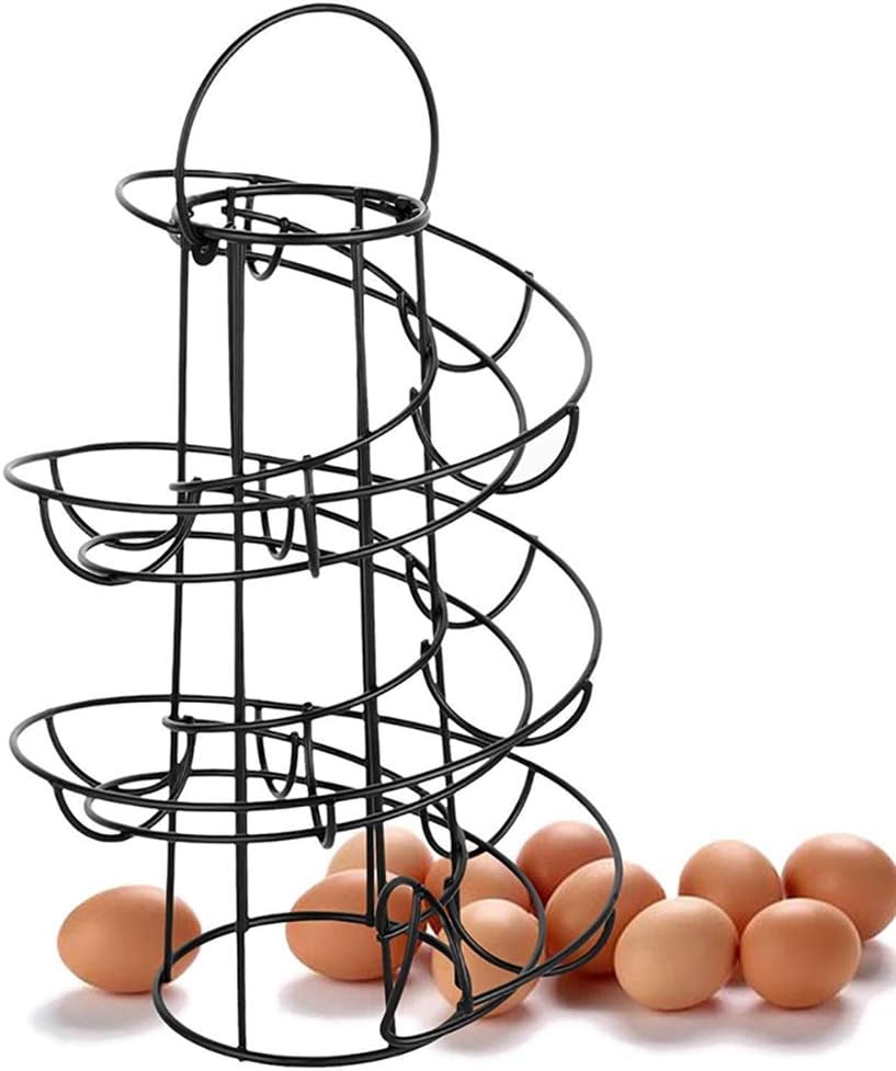 Forart Metal Egg Skelter Rack Egg Baskets Egg Skelter Dispenser Rack