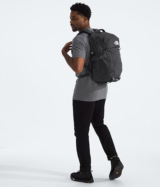 THE NORTH FACE RECON EVERYDAY LAPTOP BACKPACK – DAYPACK, WATER REPELLENT, LAPTOP SLEEVE, 2 WATER BOTTLE POCKETS, ASPHALT GREY LIGHT HEATHER/TNF BLACK-NPF, ONE SIZE