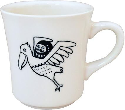 Amazon Co Jp マグカップ 北欧 かわいい 美濃焼 レンジ対応 食洗機対応 だるま 鳥 だるまとハシビロコウ マグ ホーム キッチン