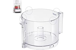 IHOUMEX Top with 4 Locking Tabs DLC-005AGTXT1 Food Processor Work Bowl Replacement with Handle 14-Cup Compatible With Cuisinart DFP-14,Fits DFP-14NWBCT1 Work Bowl Cover
