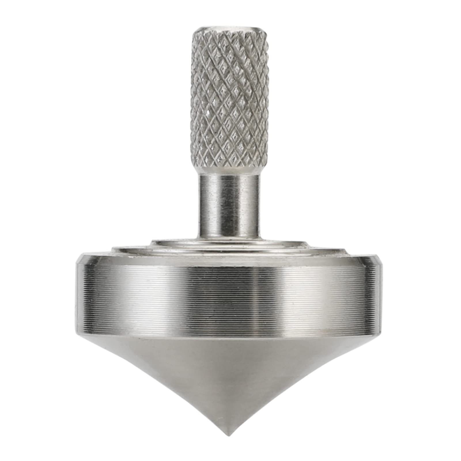 Mini Metal Spinning Top, Funny Desktop Gyro, Kill Time Reduce Stress ADHD Toys, Perfect Balance, Precision CNC Machined from A Solid Block of 304 Stainless Steel (Silver Style 1)