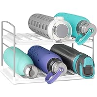 YouCopia UpSpace Water Bottle Organizer, 2-Shelf, White