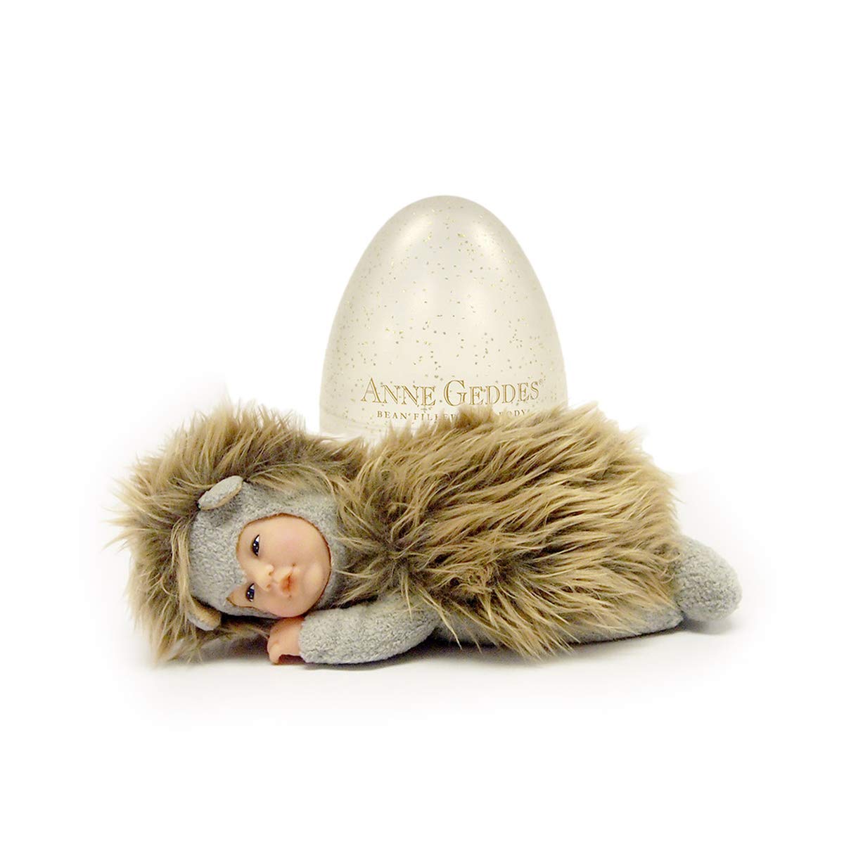 Anne Geddes 579354 Baby Hedgehog 9 inch Doll - Glitter Egg Collection