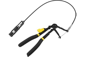 Renekton Flexible Hose Clamp Plier 24 inch Wire Long Reach Compatible, Car Truck Fuel Oil Water Pipe Repair Tool