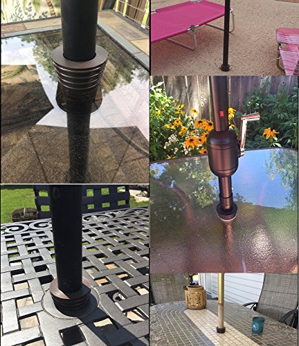 Do4U Umbrella Cone Umbrella Wedge Parasol Base Stand Patio Table Hole Ring Plug (Brown) - Thumbnail 4