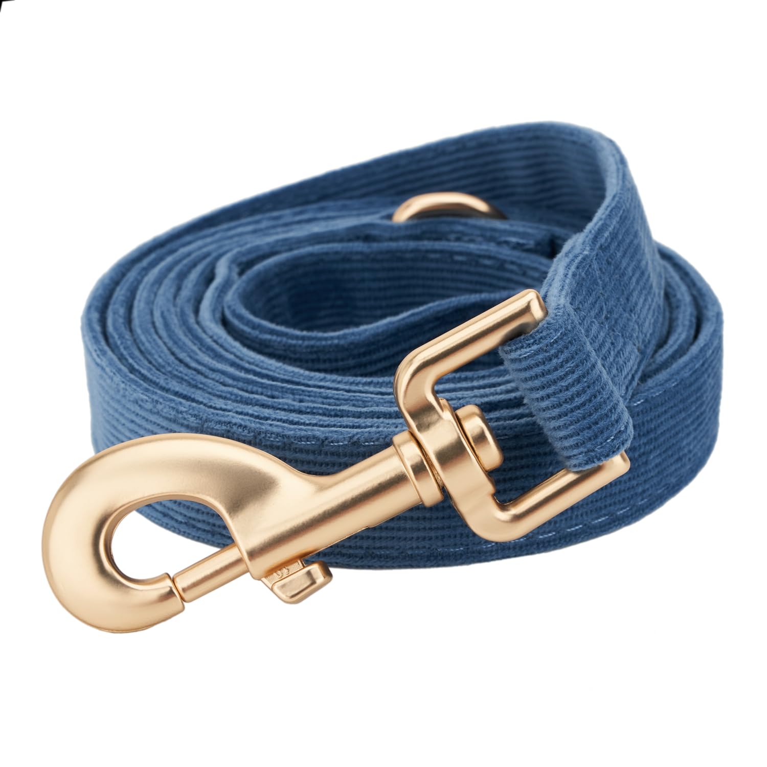 Petiry Soft Dog Leash with Gold Metal Clasp for Puppy Small Dogs,1.5cm x 150cm,Blue S — image 1