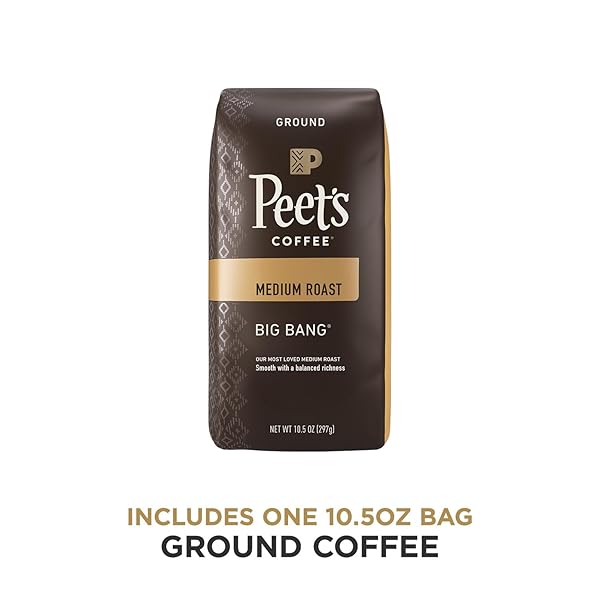 PEET’S COFFEE, MEDIUM ROAST GROUND COFFEE – BIG BANG 10.5 OUNCE BAG