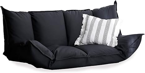 Amazon Lowya ロウヤ ソファ ソファベッド フロアソファ コンパクト ローソファ こたつ用 ソファー 2人掛け 1人暮らし おしゃれ レザー ブラック ソファ カウチ オンライン通販