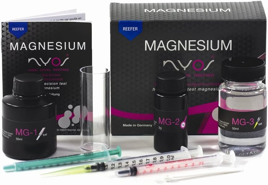 NYOS Magnesium Reefer Test Kit - Precise Seawater Analysis, 50 Tests, Laboratory Quality from Germany, Easy to Use