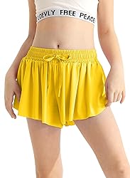 Kids Shorts Yellow with Pocket Drawstring 2 in 1