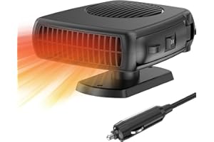 OUFFUN 200W Car Heater, 12 Volt Portable Heater for Cars, Auto Windshield Defogger Defroster, 2 in 1 Fast Heating & Cooling, Auto Heaters Fan 360 Degree Rotary Defrosters Defoggers