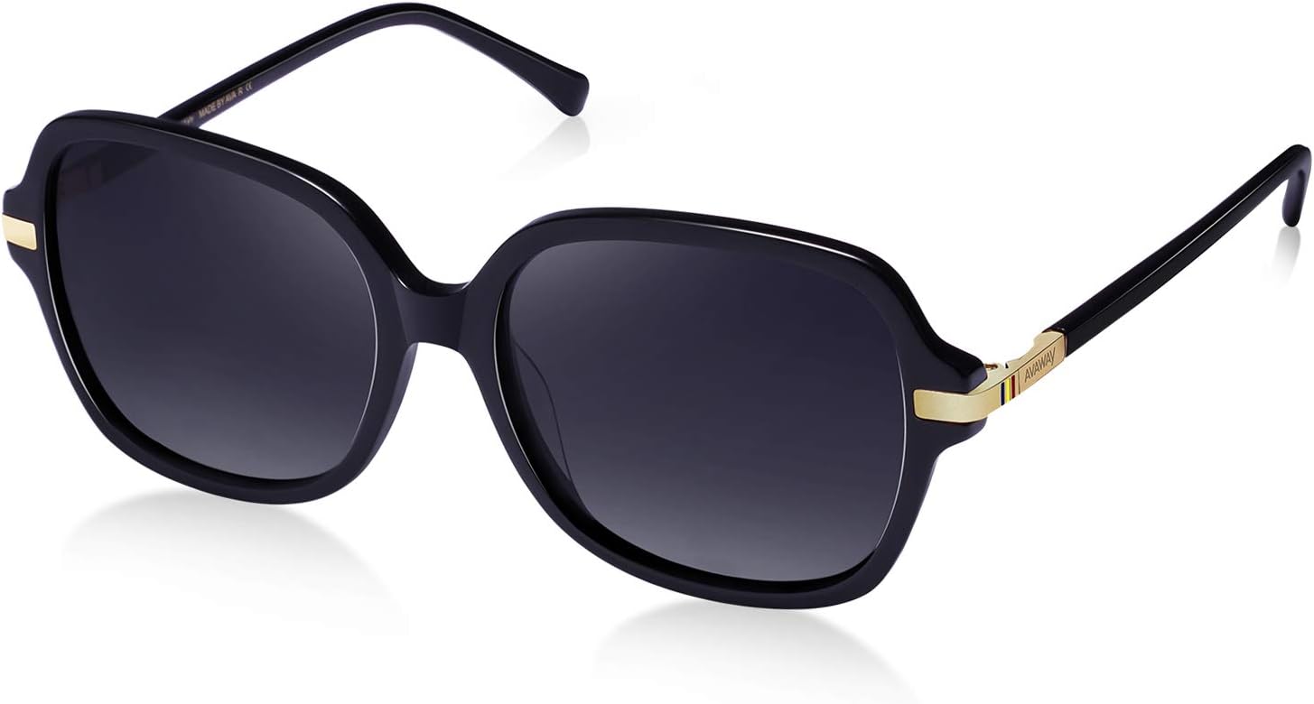 Cateye Polarised Sunglasses Women Retro Eyewear UV400 Acetate Frame