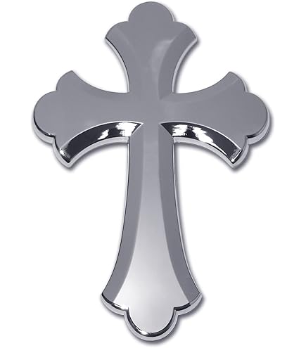 Autocollant 3D Métal Croix De Jésus-Christ Pour Voiture | Résistant Aux Intempéries, Anti-rayures, Or/argent/noir