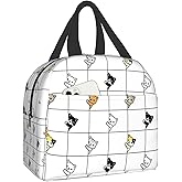 Insulated Lunch Bag Reusable Lunch Box Women Men, Cooler Lunch Boxes Waterproof Lunch Tote for Picnic Office Work, Cute Kawaii Cat