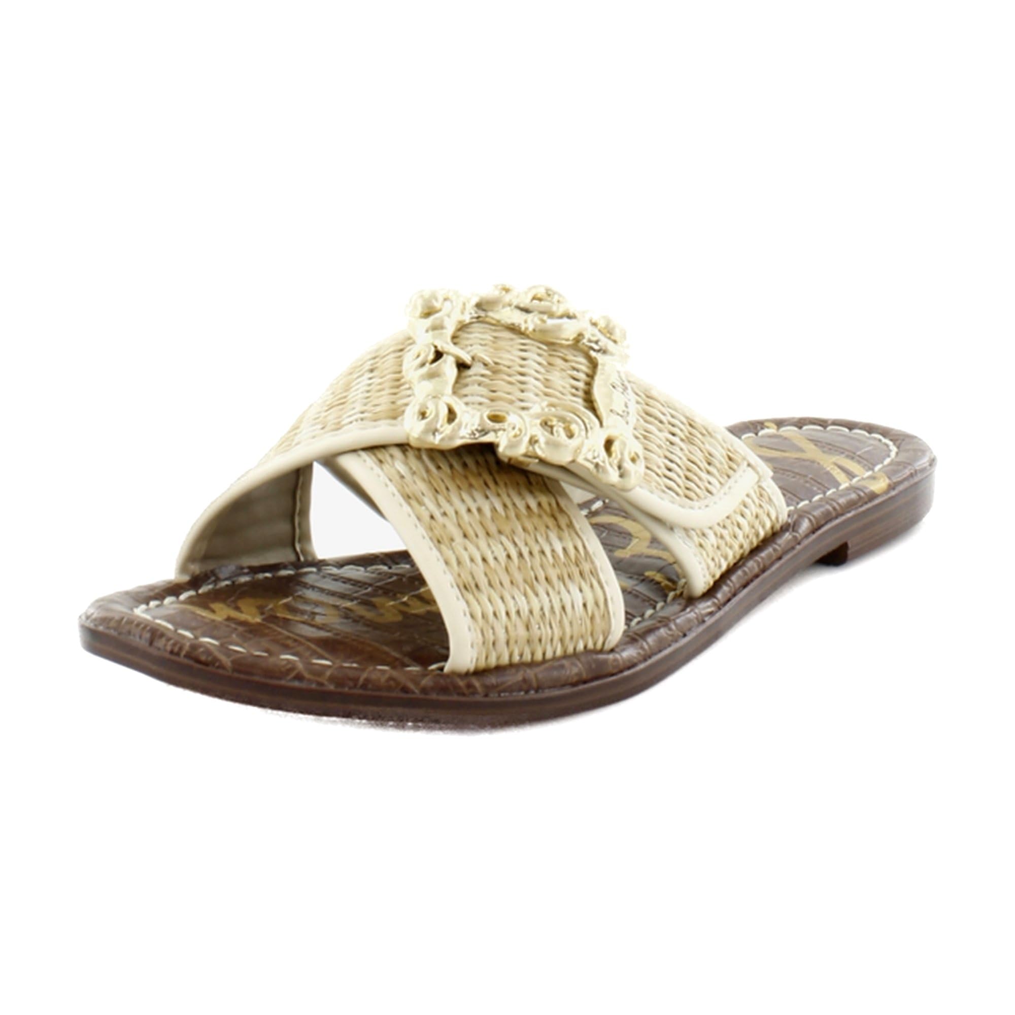 Sam Edelman Gracyn Flat Sandal Dark Natural 10 Medium