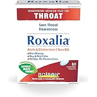 Boiron Roxalia, 60 tablets, Homeopathic Medicine for sore throats and hoarseness