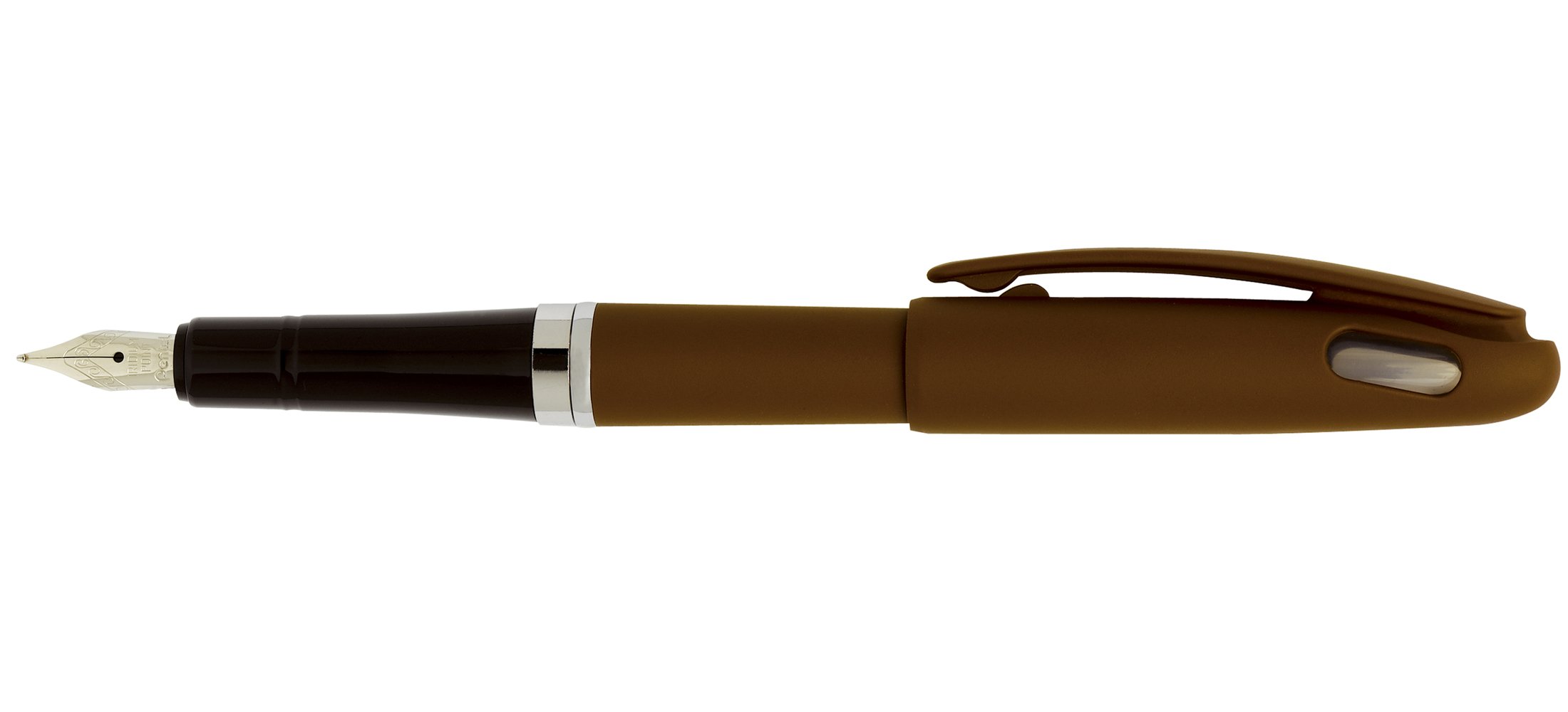 Pentel TRF92E-C Fountain Pen Tradio Design Collection Nature Series Writing Width Medium - Brown
