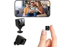 YISPK 2025 Upgraded Hidden Camera Spy Camera,4K HD Mini Nanny Cam for Home/Office with Night Vision, App Control WiFi Indoor Security Camera, Motion Detection,Wireless Remote Viewing Cam