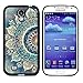 Galaxy S4 Case, Laser Technology for Protective Samsung Galaxy S4 Case Black DOO UC (TM) - Beautiful Blue Green Mandala Retro Dream