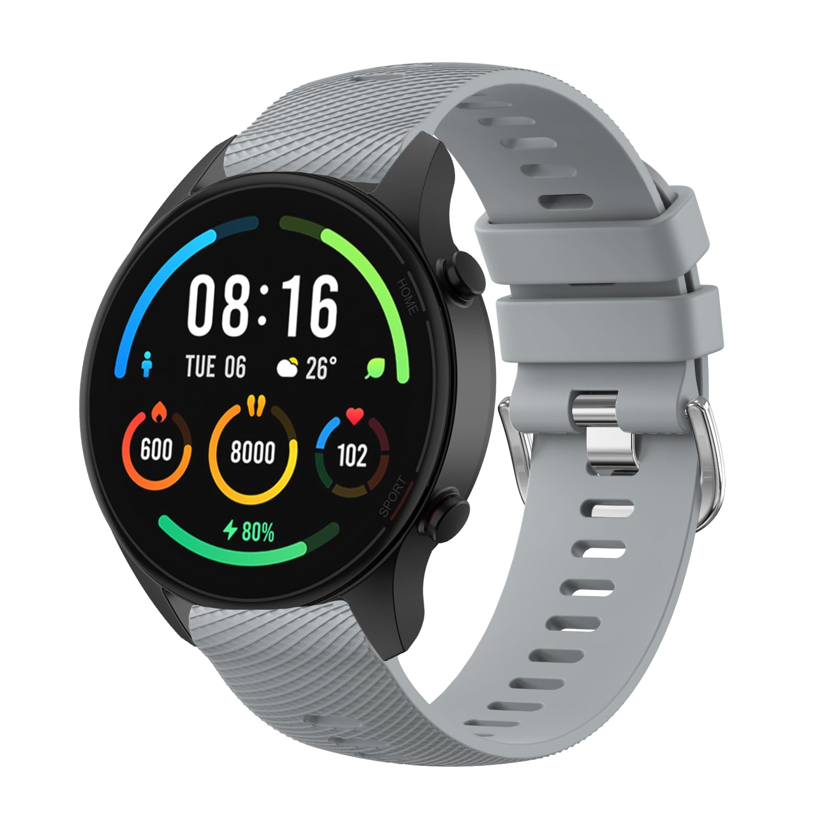 for Garmin Forerunner 255 Strap, 265 Strap, Venu 2/Venu 3/Vivoactive 4 45mm, 22mm Width Adjustable Soft Silicone Quick Release Band for 255/265 Music,Legacy Hero (Grey)