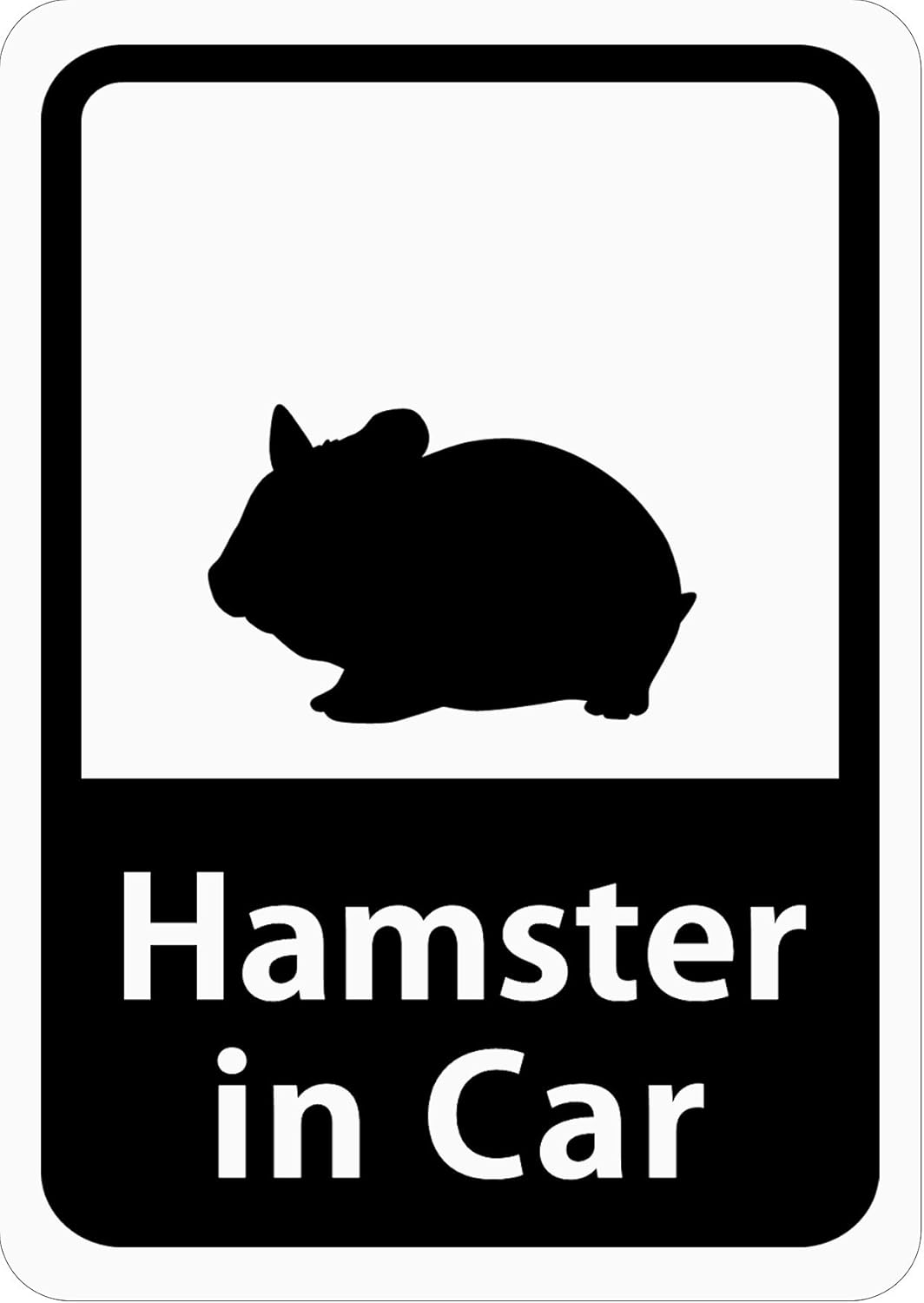 Amazon Hamster In Car ハムスター 車用ステッカー マグネット S24 ステッカー デカール 車 バイク